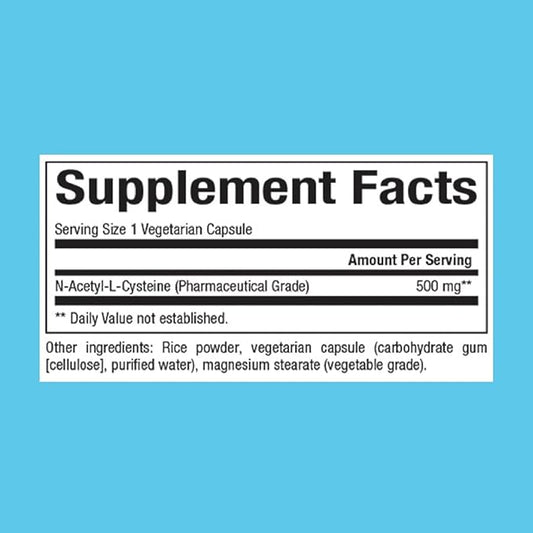 Natural Factors N-Acetyl-L-Cysteine 500 mg, Superior Antioxidant Support for Respiratory & Immune Systems, 90 Capsules