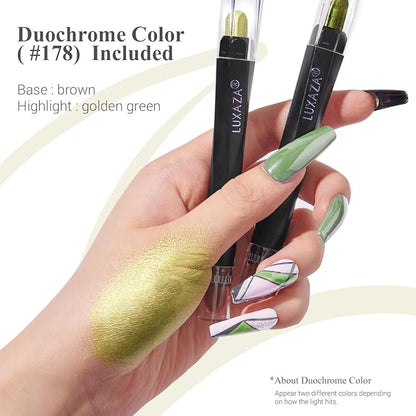 Neutral Eyeshadow Stick Makeup Set, Metallic Shimmer Matte Cream Eye Shadow Eyeliner Brightener Pencil Crayon - Classic 6PCS A007