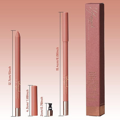 Nude Lip Liner Pencil, Automatic Waterproof Nude Pink Lipliner with Built-in Sharpener, Long Lasting Lip Liner for Lip Defining, Creamy, Soft, Highly Pigmented, Miss Victoria