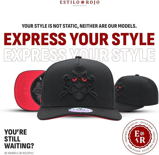 Culiacan Panther Mens Cap - Black Baseball Cap for Men and Women, Black Snapback Hats for Men, Mens Hats and Caps - Adjustable Size