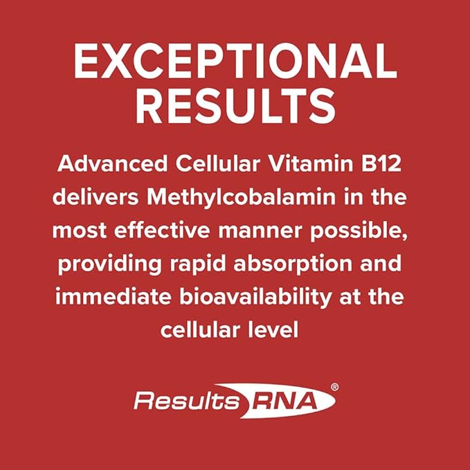 Results RNA - Advanced Cellular Vitamin B12 Methylcobalamin Supports Heart Health, Good Mood, Energy & Brain Function. Enjoy Superior Absorption Vitamin B12 Formula (4 oz - 60 Servings)