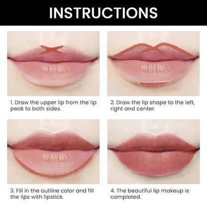 2-in-1 Fairest Nude Velvet Lip Liner & Lipstick Set Kit for Women, Matte Lips Kit with Lip Liner Lip Stains Long Lasting Waterproof 24 Hour Lipstick and Lip Liners Combo Lipliners Pencil Set 47