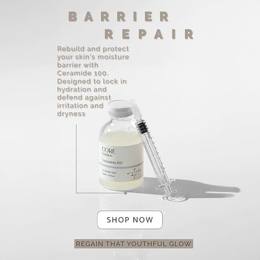 Ceramide 100 Ampoule – Barrier Repair & Moisture Locking Serum for Sensitive Skin – 30mL + Needleless Syringe
