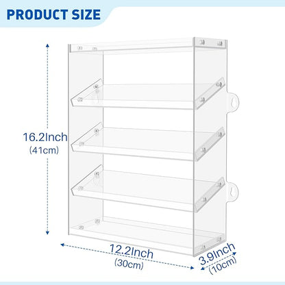 Assembly Monster Trucks Display Case Holding for 20 Monster Trucks Acrylic Storage Case 5 Tiers Monster Trucks Organizer with Tilted Design, Display Case for Toy Trucks (Transparent)