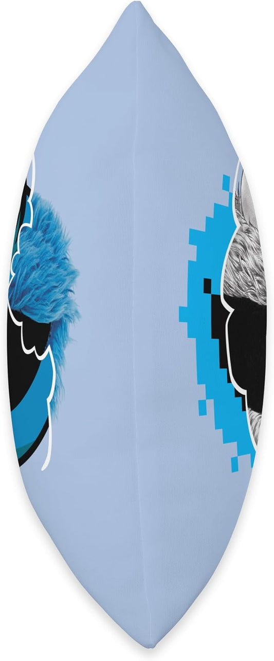 Sesame Street Split Cookie Monster Throw Pillow, 16x16, Multicolor