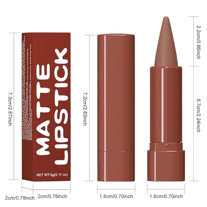 BINGBRUSH 2-in-1 Gradient Matte Lipstick & Lip Liner Set,3Pcs Long Lasting Waterproof Lip Crayon for Women, Flawless Contour, Lightweight Ombre Lip Color Pencil(01#&02#&04#)