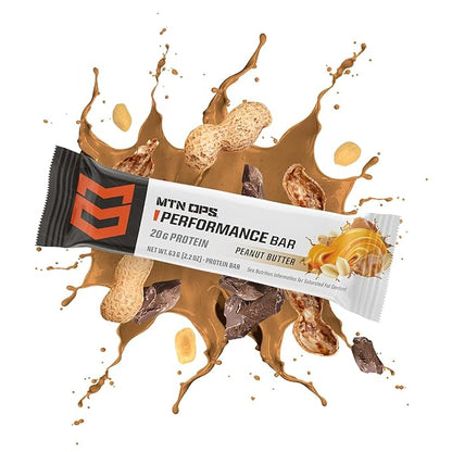 MTN OPS Peanut Butter Bliss Protein Bars, High Protein with Whey Isolate & Whey Concentrate and Collagen, Low Sugar, Gluten Free, 10 Count
