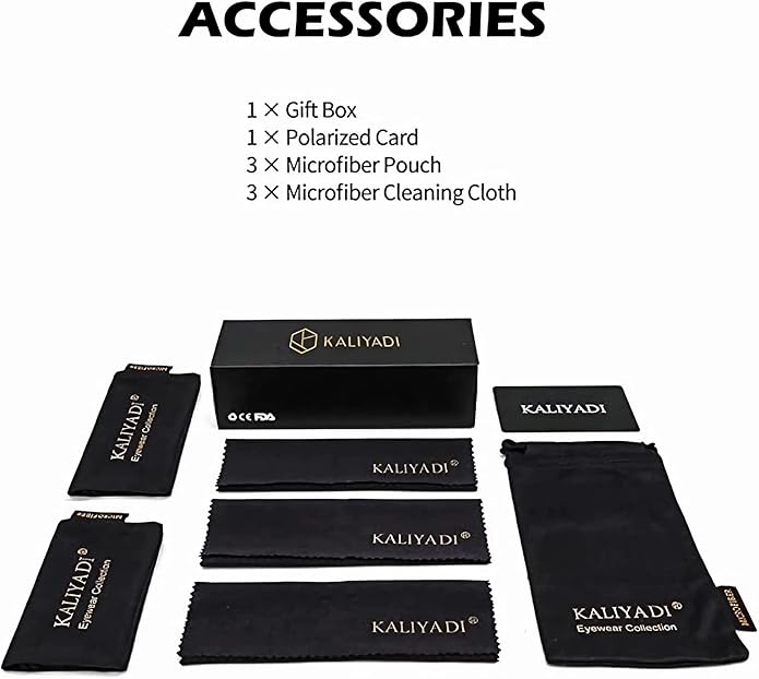 KALIYADI Polarized Sunglasses for Men and Women Matte Finish Sun glasses Color Mirror Lens UV Blocking (3 Pack)