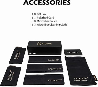 KALIYADI Polarized Sunglasses for Men and Women Matte Finish Sun glasses Color Mirror Lens UV Blocking (3 Pack)