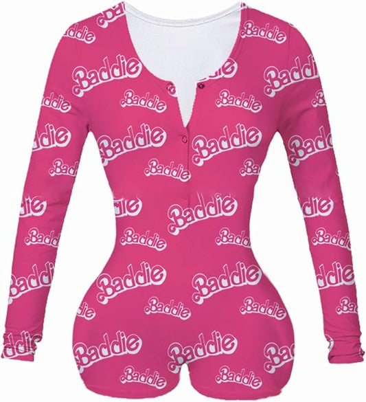 MissShorthair Onesies Women Sexy, Cute Onesie Pajamas for Women Long Sleeve Cookie Monster Large