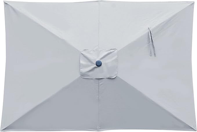 Blissun Rectangular Patio Umbrella, Table Market Umbrella with Tilt and Crank, Outdoor Umbrella for Garden, Deck, Backyard, Pool and Beach