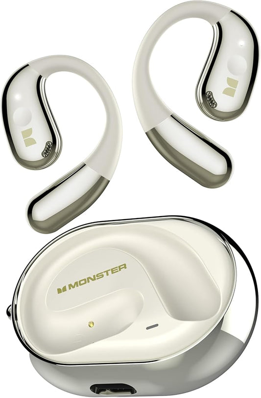 Monster Open Ear AC360, Wireless Bluetooth Rotary Earphone, with Lanyard, Upgraded Bluetooth 6.0, Touch Control, 24h Long Battery Life, IPX5 Waterproof,Long-Lasting Wear Without Fatigue