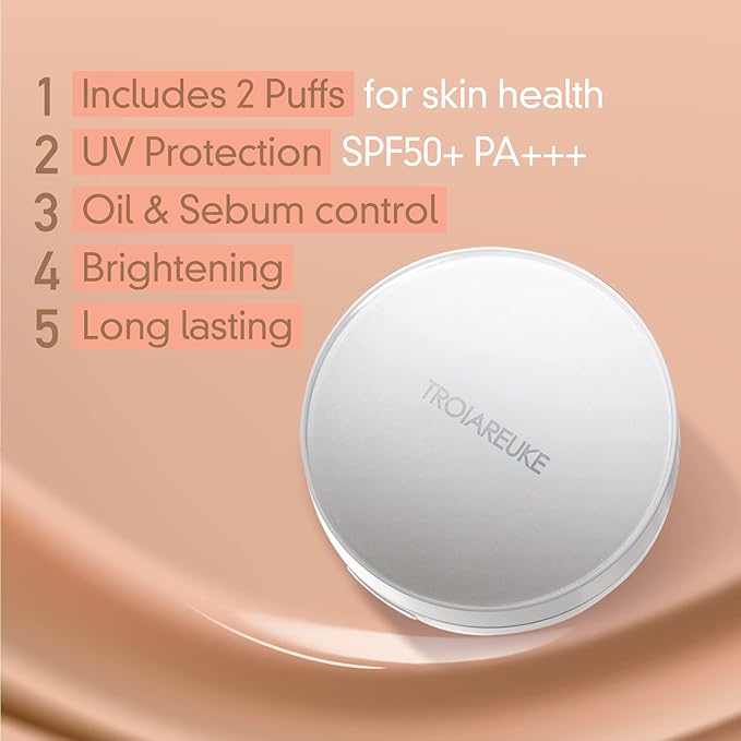 TROIAREUKE A+ Cushion Foundation (Shade 21) I Natural Aesthetic Makeup