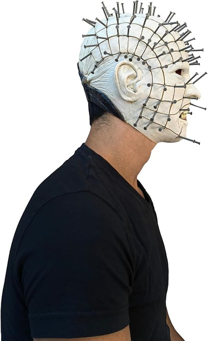 Ghoulish Productions Men's Monster Horror Hellraiser III Pinhead Mask Halloween Costume Accessory