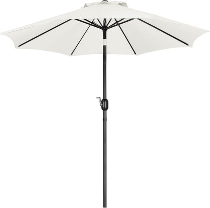 Yaheetech 9' Patio Umbrella, Outdoor Market Table Umbrella, Yard Sun Shade w/Push Button Tilt and Crank, 8 Sturdy Ribs for Garden, Pool, Deck