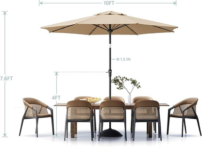 Patio Umbrellas, Pool Umbrella, Outdoor Umbrella with Push Button Tilt/Crank, Deck Umbrellas, Market Umbrela Table for Backyard, Deck, Garden, Pool