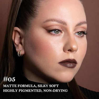 3Pcs Gradient Matte Lipstick Crayon Lip Liner pencil, Flawless Contour Gradual Ombre Effect lip Pencil, Lipstick for Women Long Lasting Waterproof Smudge Proof Lipstick Pencil 01#+04#+05#