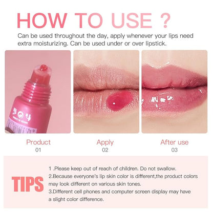 5 Colors Lip Balm Butter,Hydrating Lip Gloss Set,Plumping Lip Glow Oil,Nourishing Lip Care Repair Lip Mask with Natural Ingredients Olive Butter Jelly Liquid Lipstick For Women And Girls
