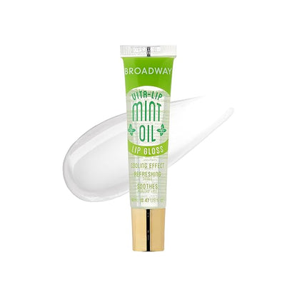 Ruby Kisses Broadway Vita-Lip Clear Lip Gloss (Mint Oil 3 Pack), Ultra-Hydrating & Soothing Formula with Vitamin Oils, High-Shine Non-Sticky Finish, Nourishing Glossy Lip Balm With Cooling Effect