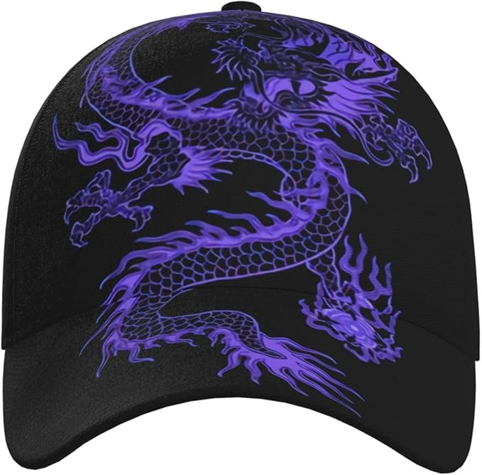Red Dragon Hats Women Men Dragon Baseball Hat Unisex Packable Summer Travel Beach Sun Hat