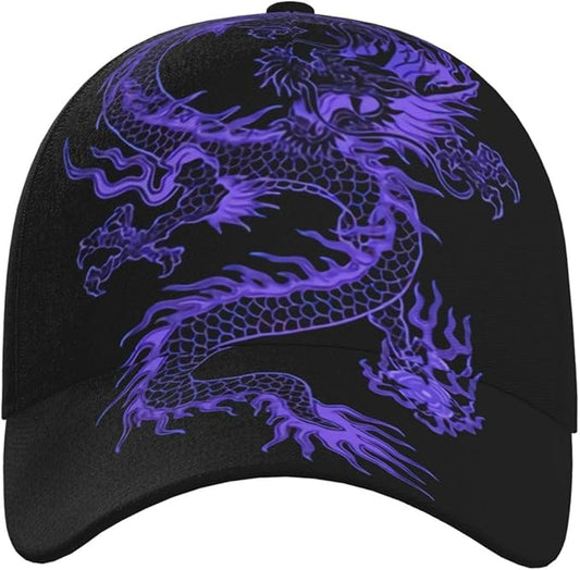 Red Dragon Hats Women Men Dragon Baseball Hat Unisex Packable Summer Travel Beach Sun Hat