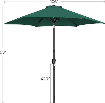 Yaheetech Patio Umbrella, 9FT Outdoor Table Market Umbrella with Push Button Tilt and Crank, Yard Sun Shade for Garden, Deck, Backyard, Pool