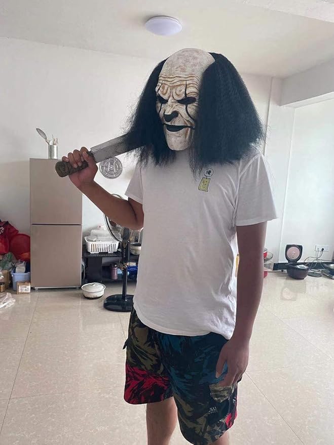 Tree Stump Halloween Mask for Men Cosplay Scary Clown Masks for Adults (Black)