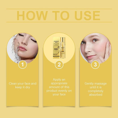 Ginseng Essence Anti Wrinkle Essence,Ginseng Extract Liquid,Anti-Aging Hydrating Water Deep Moisture & Wrinkle Care (2PCS)