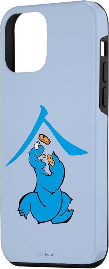 iPhone 12 mini Sesame Street Cookie Monster Eat in Kanji Case