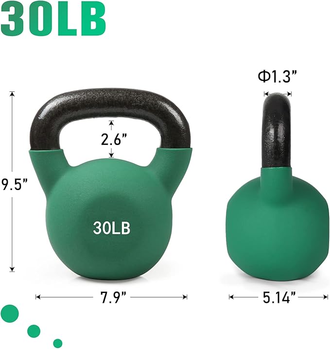 RitFit Neoprene Coated Solid Cast Iron Kettlebell 5 10 15 15 20 20 25 25 30 30 35 35 40 40 45 45 50 50 LB,