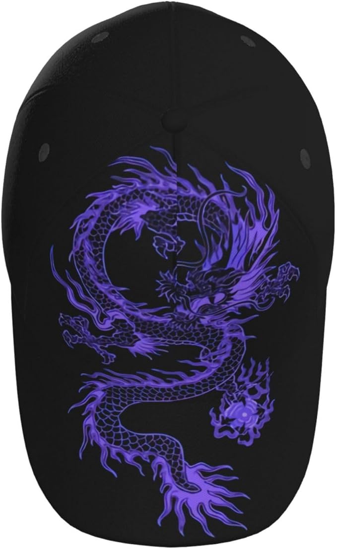 Red Dragon Hats Women Men Dragon Baseball Hat Unisex Packable Summer Travel Beach Sun Hat