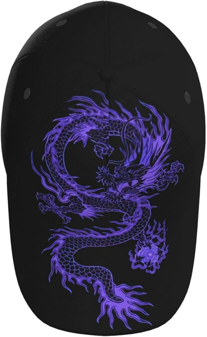 Red Dragon Hats Women Men Dragon Baseball Hat Unisex Packable Summer Travel Beach Sun Hat