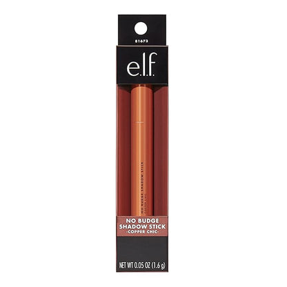 e.l.f. No Budge Shadow Stick, Longwear, Smudge-Proof Eyeshadow, Twist-up Design & Built-in Sharpener, Vegan & Cruelty-Free, Copper Chic