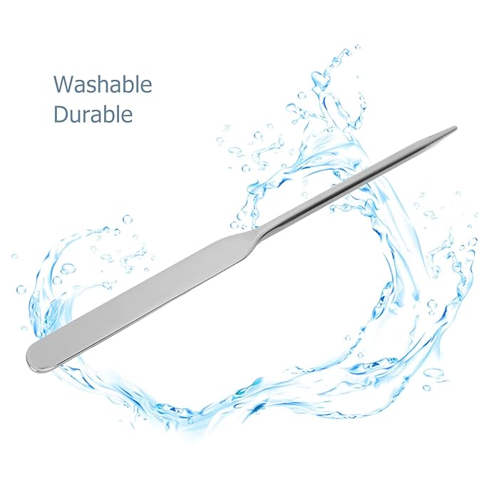 Makeup Spatula,Liquid Foundation Spatula, Stainless Steel Ergonomic Nail