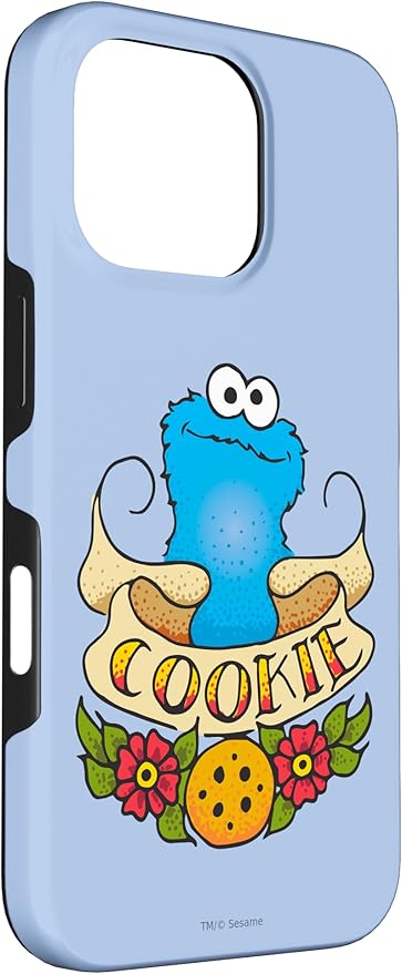 iPhone 16 Pro Sesame Street Cookie Monster Cookie Tattoo Case