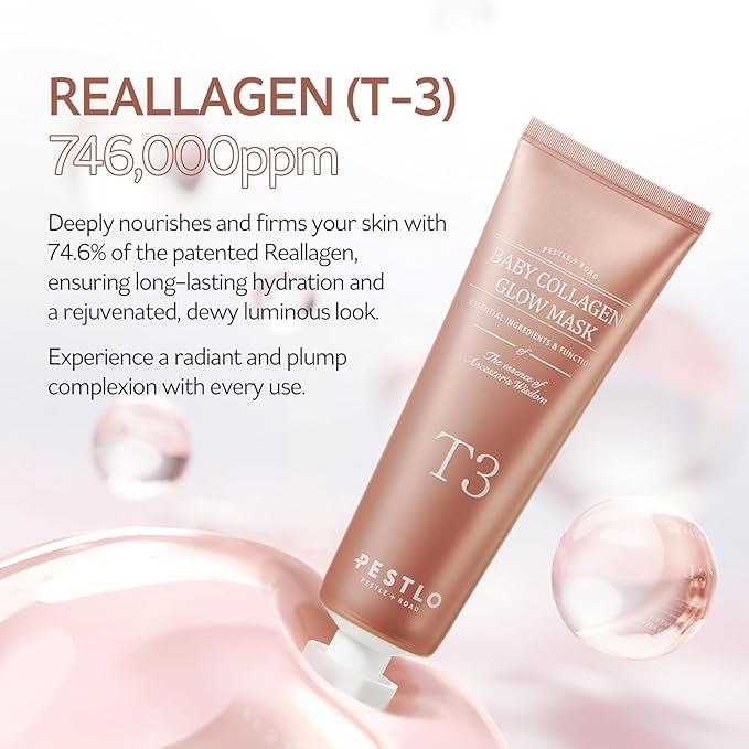 PESTLO Elasticity Boost Skincare Set | Baby Collagen Glow Mask & Rejurecipe Spicule Roller Serum | Hydrate, Firm, Reduce Wrinkles | Patented Reallagen & Gua Sha Serum