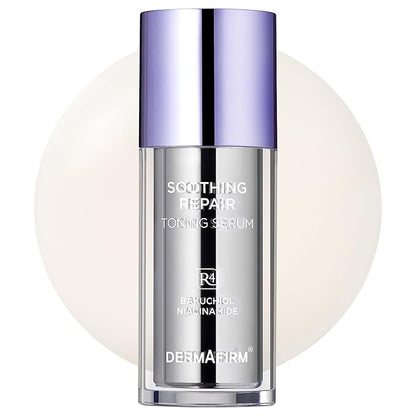 DERMAFIRM Korean Bakuchiol Retinol Serum for Wrinkles w/Niacinamide & Peptides | Soothing Repair Toning Serum R4 for Wrinkle | No Animal Trials 1.01 fl oz