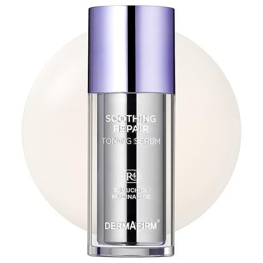 DERMAFIRM Korean Bakuchiol Retinol Serum for Wrinkles w/Niacinamide & Peptides | Soothing Repair Toning Serum R4 for Wrinkle | No Animal Trials 1.01 fl oz