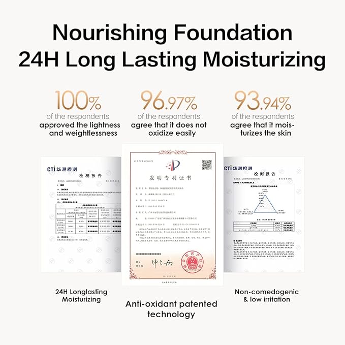 Sheer Liquid Foundation With Hydrating Serum, 24H Long-Lasting 1 FlOz