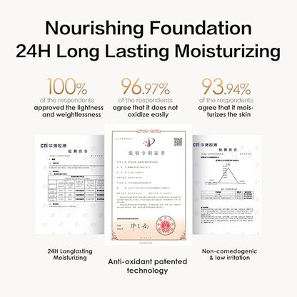 Sheer Liquid Foundation With Hydrating Serum, 24H Long-Lasting 1 FlOz
