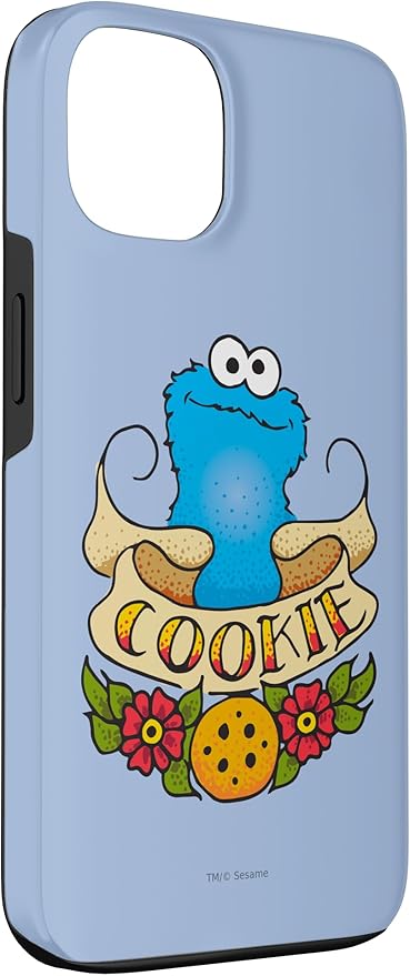 iPhone 13 Sesame Street Cookie Monster Cookie Tattoo Case