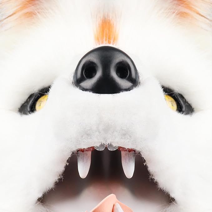 HAOAN Furry Dog Mask Animal Wolf Full Head for Halloween Fancy Dress Party Cosplay Costume Women Men