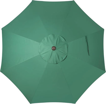 Blissun 9' Outdoor Patio Umbrella, Outdoor Table Umbrella, Yard Umbrella, Market Umbrella with 8 Sturdy Ribs, Push Button Tilt and Crank