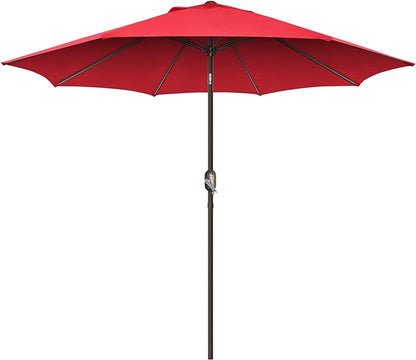 7.5Ft/9Ft Patio Umbrella, UV Protect Pool Umbrella with Heavy Duty Pole,Outdoor Umbrella with Push Botton Tilt & Crank