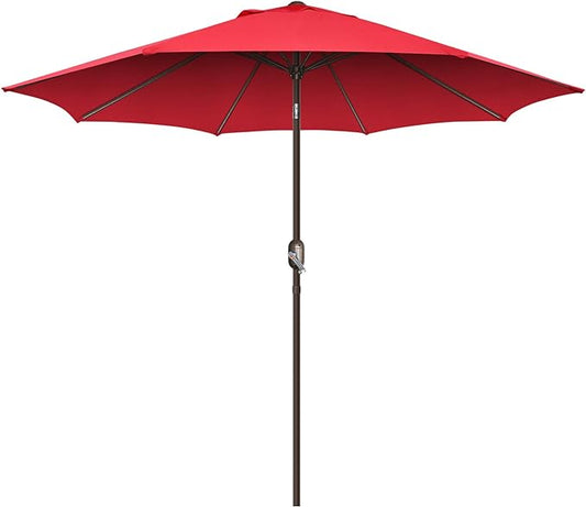 7.5Ft/9Ft Patio Umbrella, UV Protect Pool Umbrella with Heavy Duty Pole,Outdoor Umbrella with Push Botton Tilt & Crank