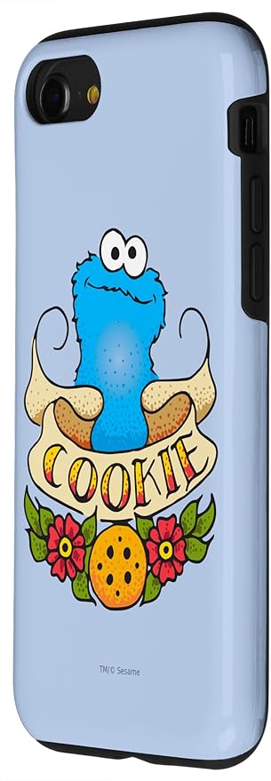 iPhone SE (2020) / 7 / 8 Sesame Street Cookie Monster Cookie Tattoo Case