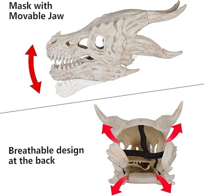 RRANYF Dino Mask Moving Jaw Decor - Tyrannosaurus Rex Cosplay Party Birthday Halloween