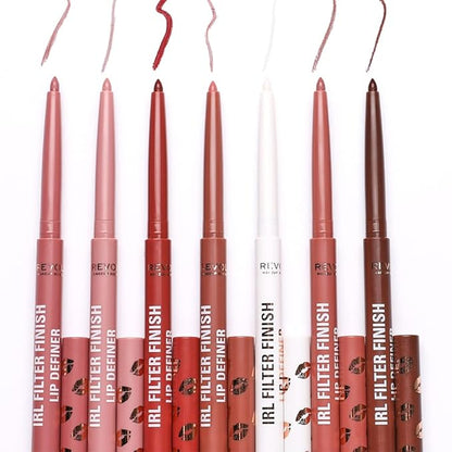Makeup Revolution IRL Filter Finish Lip Liner Definer Espresso Nude Waterproof Long Lasting Set with Matching Lipsticks or Lip Gloss