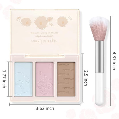 Boobeen Blush Contour Highlighter Makeup Palette - 3 the Face