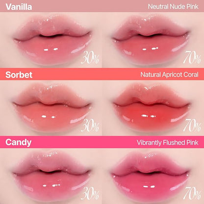 3D Voluming Gloss 70% (Rich) | Yogurt 70% | High Shine, Non-Sticky Lip Gloss for Makeup | Long-Lasting, Moisturizing Gel Formula | 30%, 70% Pigment Options | 5.3g
